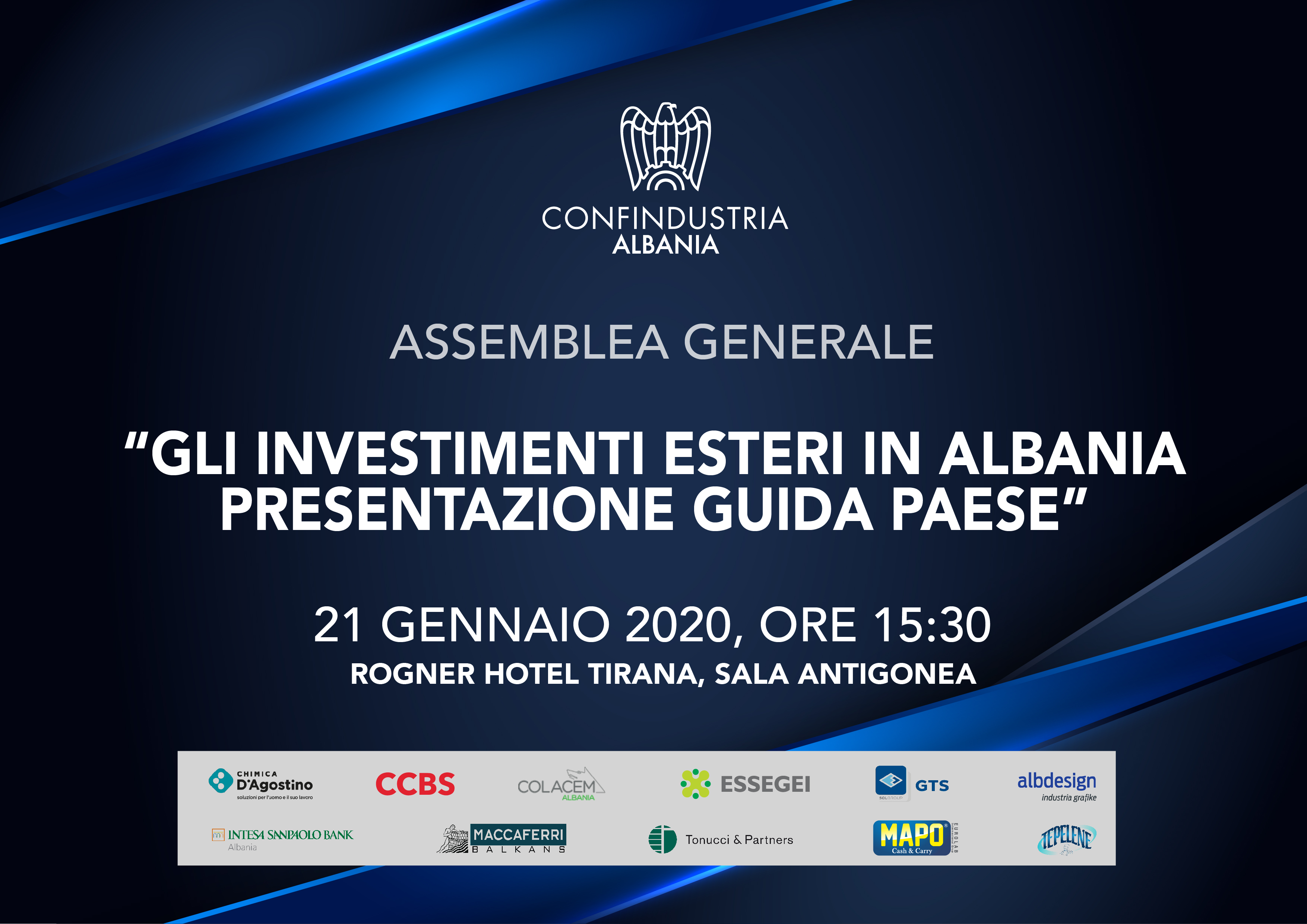 Assemblea Generale: "Gli Investimenti Esteri in Albania, Presentazione Guida Paese"
